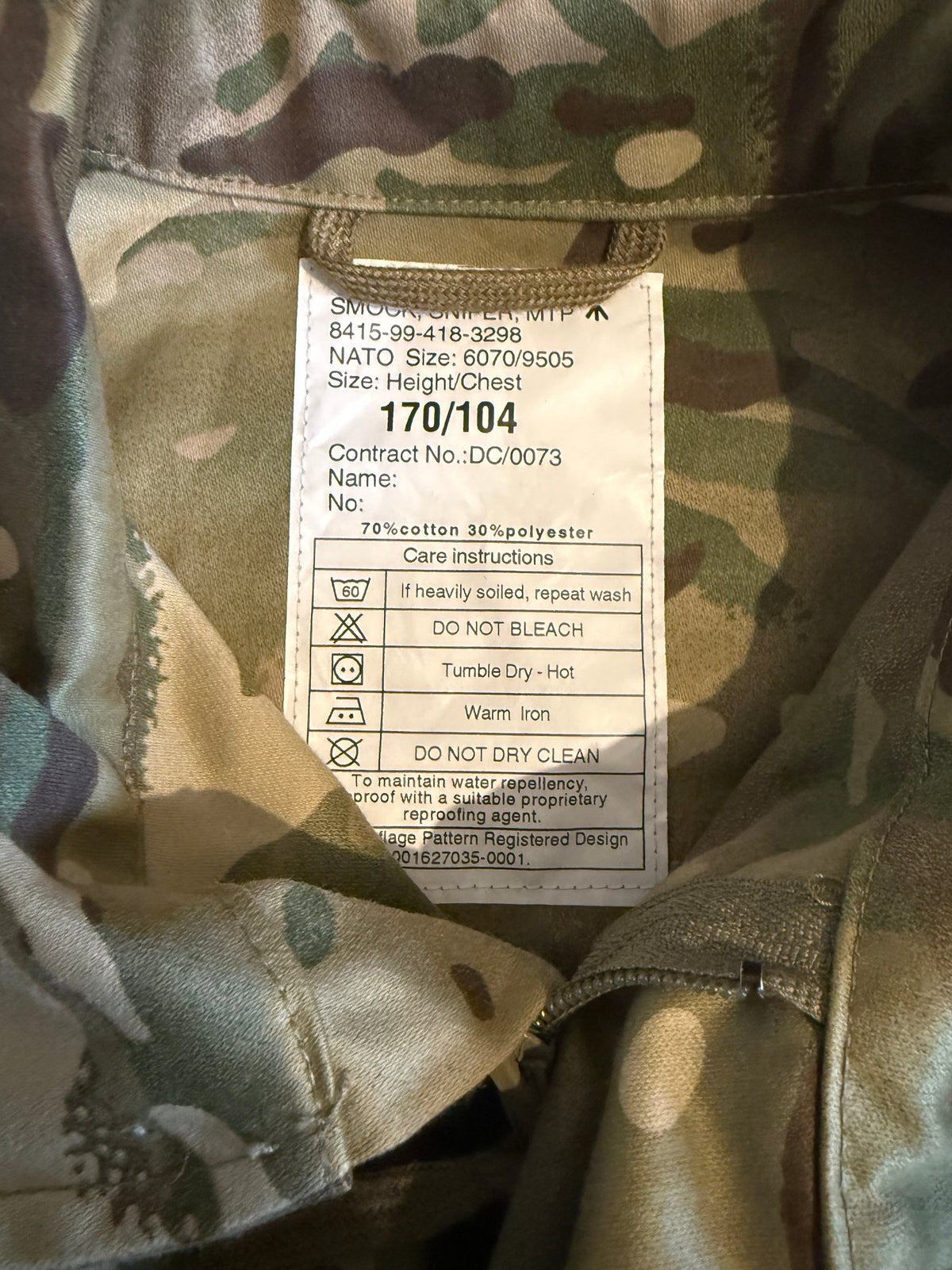 British Army MTP Sniper Smock