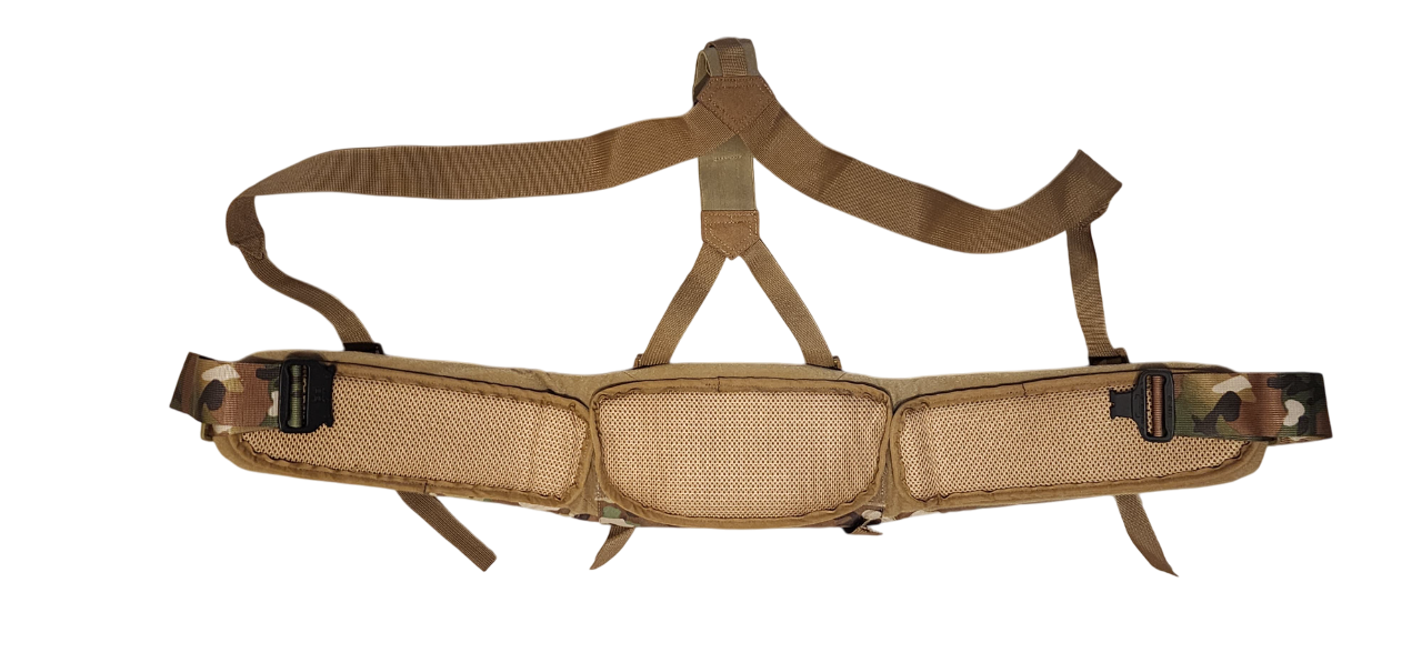 GearCraft Anatomical Warbelt (Cobra Buckle + Suspenders Included) Multicam